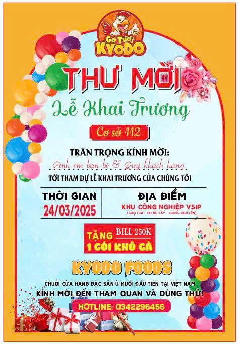 🎉🎉 KHAI TRƯƠNG TƯNG BỪNG – CHÀO ĐÓN CƠ SỞ 112 KYODO FOODS TẠI KHU CÔNG NGHIỆP VSIP 🎉🎉