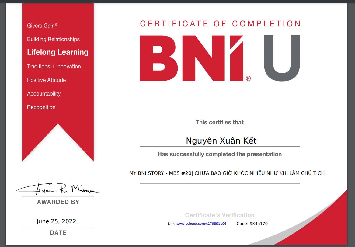 Hướng dẫn sử dụng BNi U cho thành viên bni